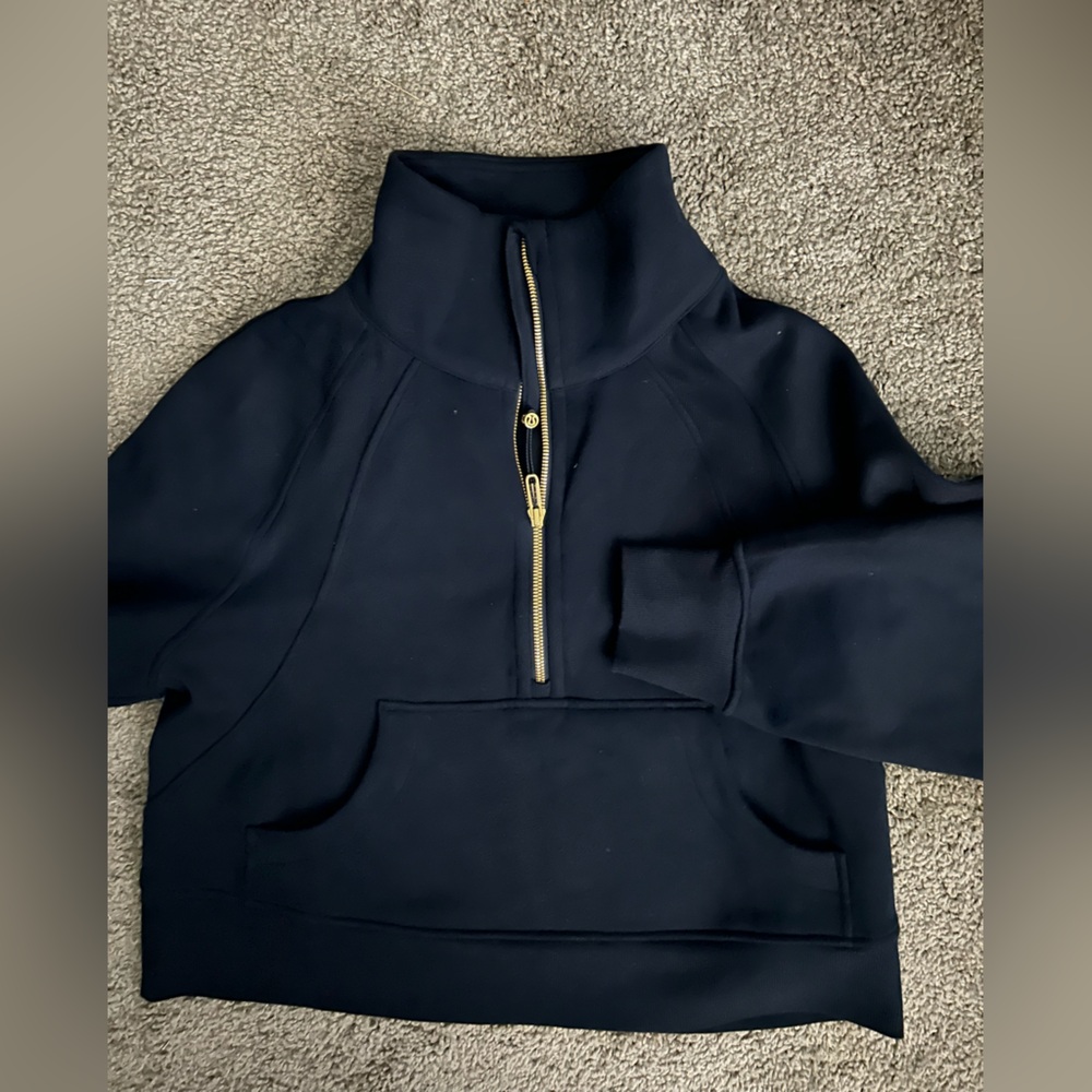 Navy lululemon Half-Zip Sweatshirt with Gold Zipper